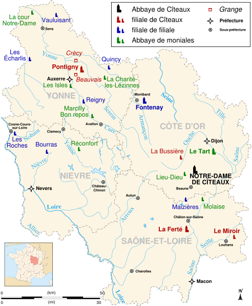 Les Abbayes en Bourgogne